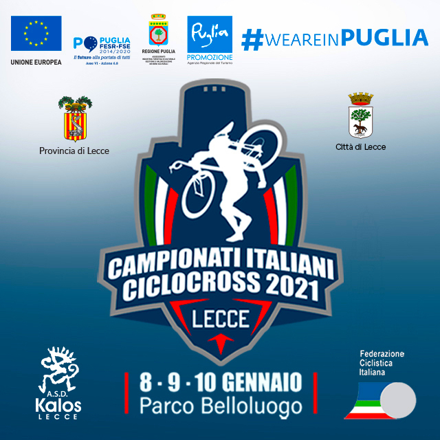 La locandina dei Campionati Italiani Ciclocross 2021 in programma a Lecce dall'8 al 10 gennaio (foto:Luciano De Marianis/Campionato Italiano Ciclocross Lecce 2021)