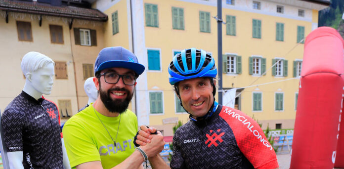 L'organizzatore della Marcialonga Cycling Craft Davide Stoffie assieme Peter Schlickenrieder, ex fondista