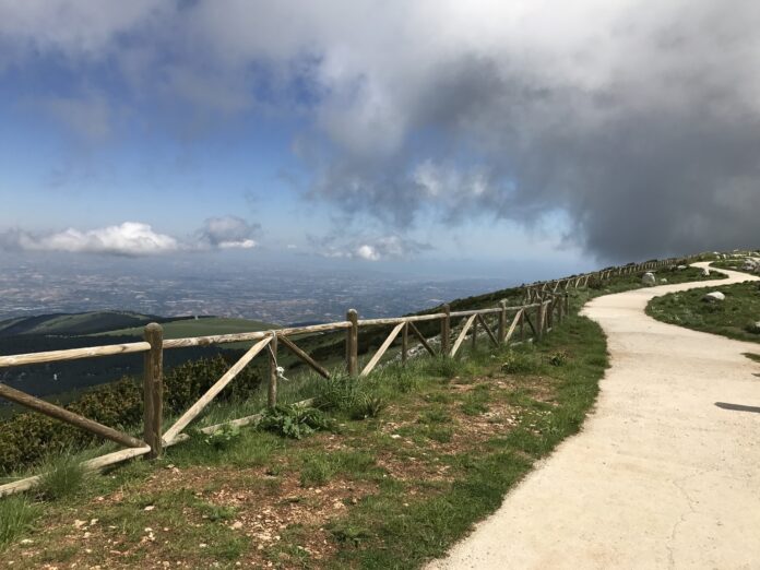 blockhaus, salita, antenne, panorama, abruzzo, passo lanciano, strada cemento