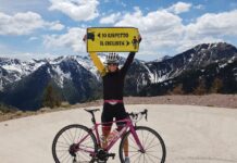 Paola Gianotti ha terminato la Ciclovia dei Parchi per la campagna “Io Rispetto il Ciclista”